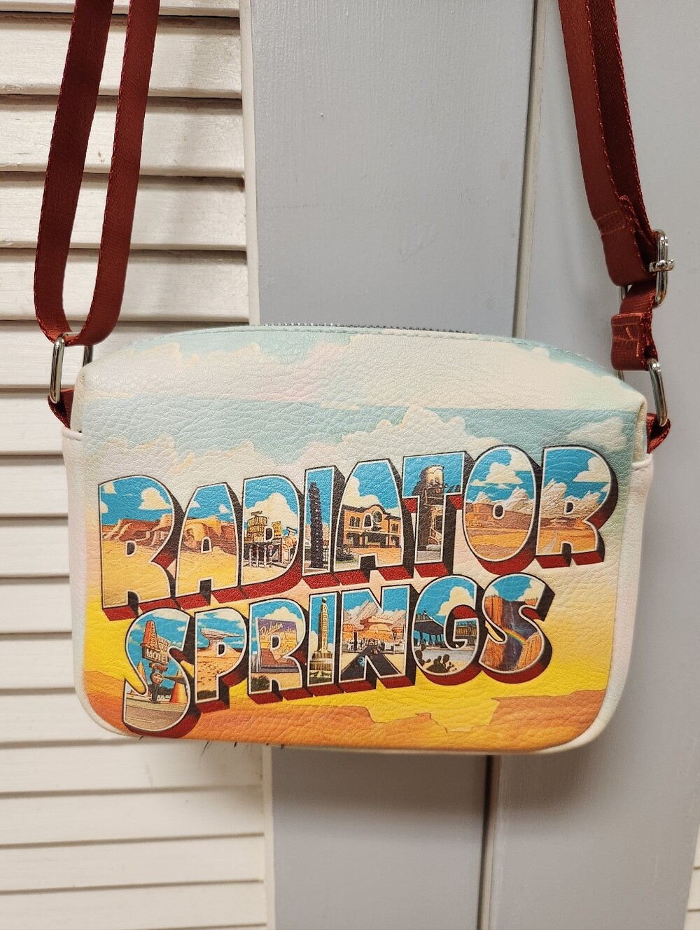 StoryBook Radiator Springs Crossbody Bag - Red and Cream